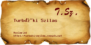 Turbéki Szilas névjegykártya